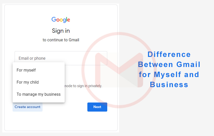 What’s the Difference Between Gmail for Myself and Business
