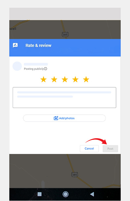 How to write a google review on iphone